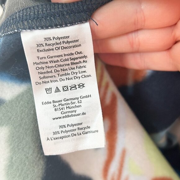 Eddie Bauer Men's Abstract Printed Fleece T-Snap Pullover Jacket Size Medium - Picture 4 of 4